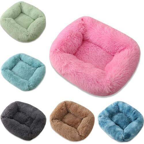 Pawstrip Soft Long Plush Dog Bed Winter Cat Bed Chihuahua Yorkie Puppy Cushion Small Dog Bed Warm Pet Sofa Beds For Dogs Cats