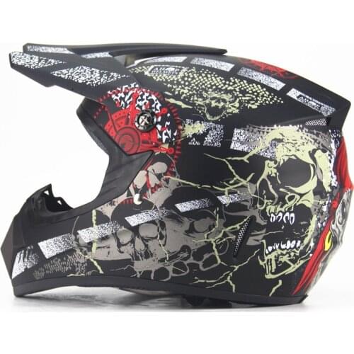 Off Road Motorcycle & Moto Dirt Bike Motocross Racing Pirate Helmet New In Stock