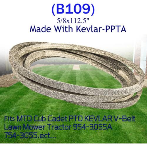 For Kevlar Mower Belt for M/TD for C/ub Cadet for P/TO KEVLAR V-Belt Lawn Mower Tractor 954-3055A 754-3055 (5/8 "x 112.5") B109