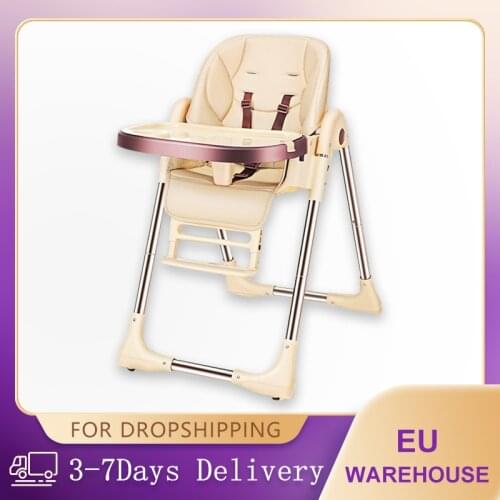 Children Dining Chair Muti-function Baby High Chair Foldable Dining Table Kid Feeding Chair With Wheels Removable Baby Seat