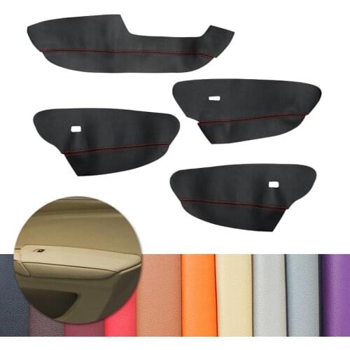 Only LHD model For BMW X5 E70 2007 2008 2009 2010 2011 2012 2013 Car Interior Door Armrest Panel Microfiber Leather Cover Decor