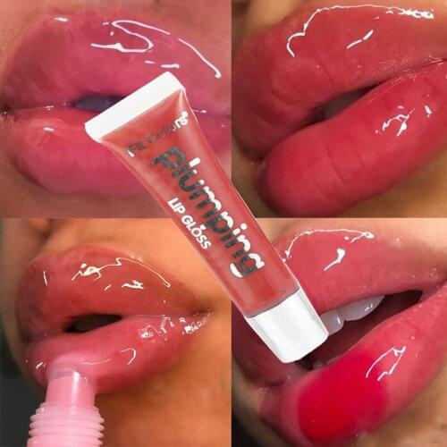 Moisturizing Juicy Lip Gloss Pluming Mirror Glitter Nutritious Vitamin E Cherry Mineral Oil Shiny Clear Liquid Lipstick Makeup