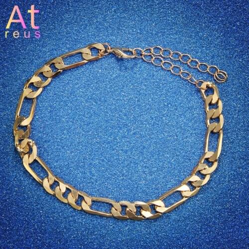 Vintage Gold Cuba Link Chain Anklets For Women Men Ankle Bracelet Fashion Beach Accessories Jewelry 2019 Saddle Chain