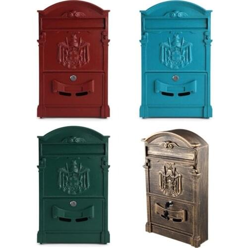 LOCKABLE SECURE POSTBOX LETTERBOX WALL MOUNTED STAINLESS MAIL POST LETTER BOX Model:Bronze
