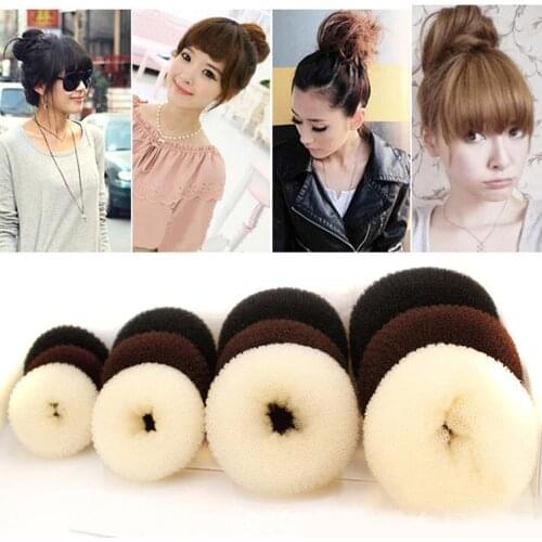 Donuts Hair accessories 4 Sizes Hair Styling Ring Style Dispenser Buns Head Tool Hair Ring headband hair bands for women