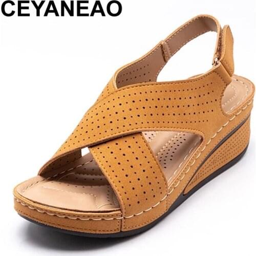 CEYANEAO Womens Sandals Bohemia Style Summer Shoes Beach Female Footwear Fashion Casual Flat Sandals Fashion Shoes Zapatos De