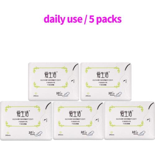 5 Packs Sanitary Napkin Anion Feminine Panty Liner Hygienic Pads Remove Yeast Infection Care Swab Tampons Panty Liner Lovemoon