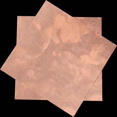 1Pcs 100x100x0.8mm 99.9% Purity Copper Metal Sheet Plate Nice Mechanical Behavior and Thermal Stability