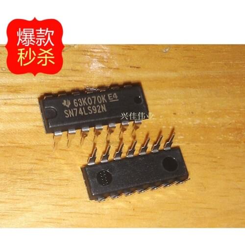 10PCS New original authentic 74LS92 SN74LS92N HD74LS92P DIP-14 logic IC chip