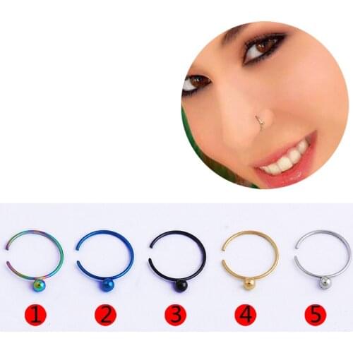 2016 hot sell Indian style 2pcs/Set Surgical Steel Nose Rings Oil Drop Nose Ring 2*1.6*11mm Bone Stud Body Jewelrys