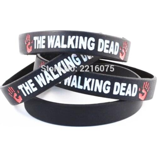 300pcs the walking dead wristband silicone bracelets free shipping by DHL express
