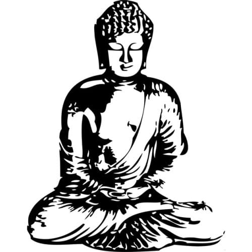 Free Shipping Vinyl wall sticker Buddha , Wall Decal Buddha Silhouette India Asian Spiritual Awakened One home decor