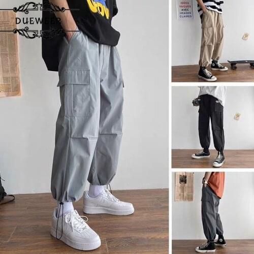Pants Mens Summer Thin Ice Silk Overalls Trend Nine Points Casual Sports Pants Korean Loose Wild Trousers