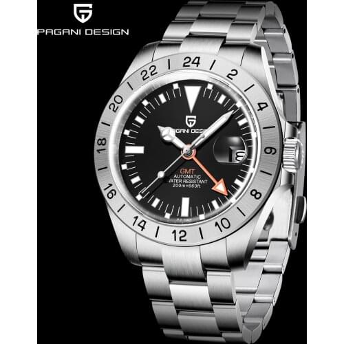 Pagani Design 2021 New Top Brand Mens Automatic Mechanical Business Watch GMT Sapphire Glass Waterproof Watch Relogio Masculino
