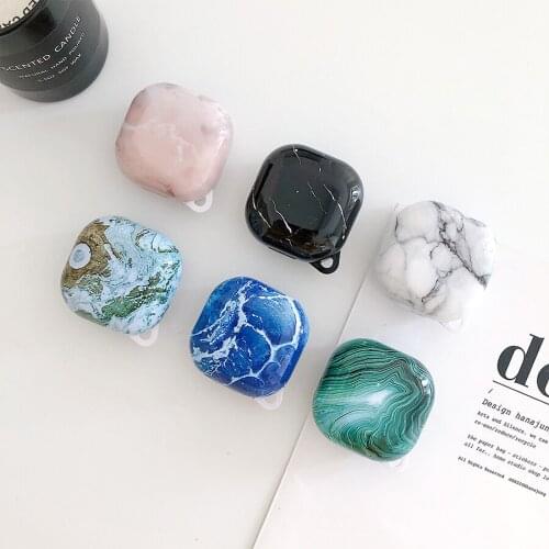 For Samsung Galaxy Buds Pro Agate Marble Earphone Case Wireless Headset Protective Hard PC Cover For Galaxy Buds Live