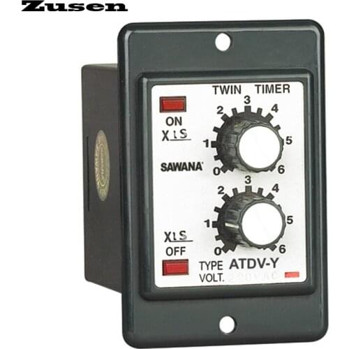 Zusen ATDV-Y2 twin time relay DC12V/24V/36V/AC110V/220V/380V