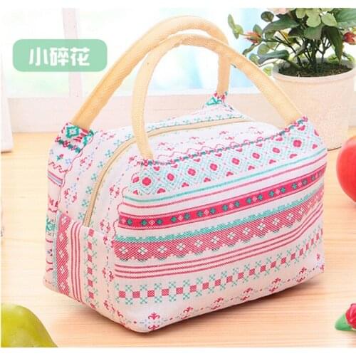 Hot Variety Pattern Lunch Bag Portable Insulated Canvas Iunch Bag Thermal Food Picnic Lunch Bags for Women Kids