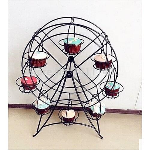 Baking Tools / new Ferris wheel rotating cake stand 8 cups wedding cake stand birthday party & business event cake stand