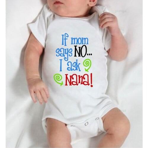 New Born Baby Clothes Newborn Rompers Cotton Long Sleeve Baby Jumpsuit Printing Mom Nana Boy rompers Baby Summer Clothes