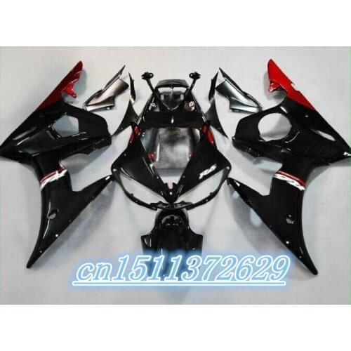 Dor-Fairing kit fit for black with red YZF 2003-2005 R6 body kits YZF R6 03 04 05 high grade fairings set D