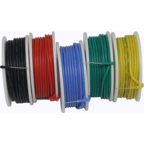 6 m 22AWG connecting line silicone PVC fixing line kit wire 300V cable tinned copper wire