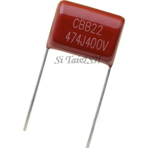 10PCS 400V474J 0.47UF Pitch 15mm 470NF 400V 474 CBB Polypropylene film capacitor
