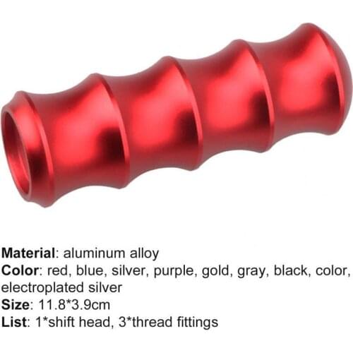 80%HOT Gear Stick Bamboo Type Anti-slip Aluminum Alloy Non-skid Shifter Gear Knob for Car