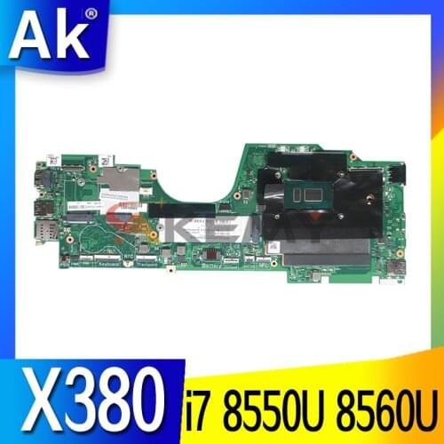 For ThinkPad X380 Yoga laptop motherboard LA-F421P CPU i7 8550U 8560U RAM 16GB tested 100% working FRU 02DA012 02DA028
