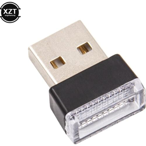 Mini LED Auto Interior USB Atmosphere Light Car Light Plug and Play Decor Lamp Emergency Lighting PC Car Accessories