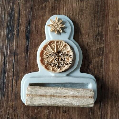 New lemon slice shape chocolate silicone mold Wood texture cone cake decoration mould Sugar flower making tool KLM-00424