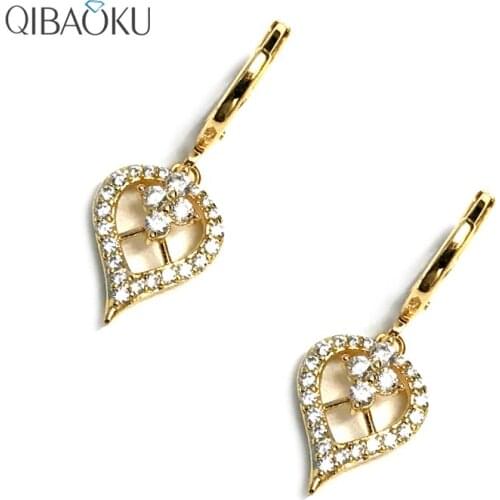 New Luxury Gold Earrings Crystal Rhinestone Dangle Openwork Design Gift for Women Dangling Fashion Ear Jewelry
