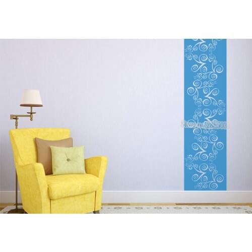 New Design Banner Twirl Wall Sticker Flower Vinyl Wall Corner Decal Wall Tattoo High Quality Waterproof Modern Home Decor LA424