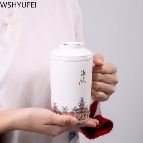 New style ceramic tea cup mug with filter Travel convenience Tea set tea set Office household drinking utensils WSHYUFEI