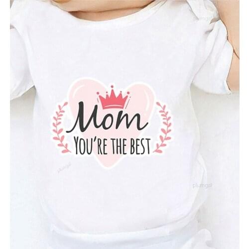 Toddler Clothing Newborn Girl Outfit Winter Mom You're The Best Printing Kids Summer Clothes Baby Bodysuit for Newborns