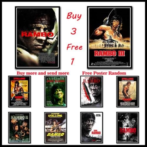 First Blood Classic Coated paper Prints Living Room Decorative Painting Core Wall Stickers Frameless