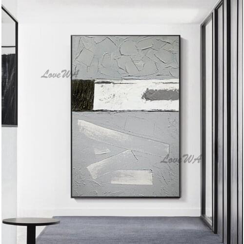 Simple Cool Colors Are Abstract Oil Painting New Arrival Large Size Wall Art Home Decoration For Living Room Unframed Canvas Art