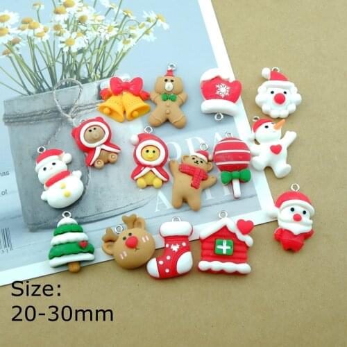 Christmas Sets Earring Charms Snowman Pendants Bracelets Jewelry Making DIY Craft Handmade Dollhouse