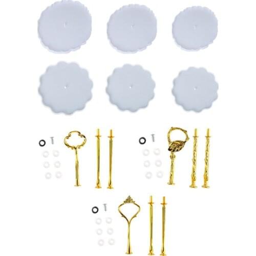 Crystal Epoxy Resin Mold 3-layer Tray Casting Silicone Mould DIY Crafts Desktop Coaster Making ToolsX4YA