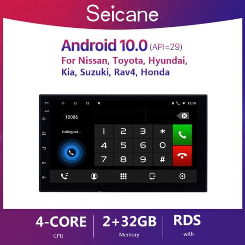 Seicane 7" Android 10.0 2DIN RAM 2GB Universal Car GPS Navi Stereo Unit Player for Nissan TOYOTA Hyundai Kia suzuki RAV4 Honda
