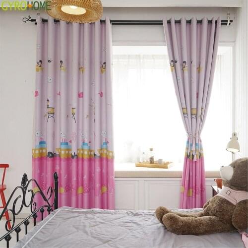 Boy Girl Bedroom Cortinas Living Room Blue/Pink Blackout curtains Custom Made Drapes Children Cloth Curtains For Kids GYC2402