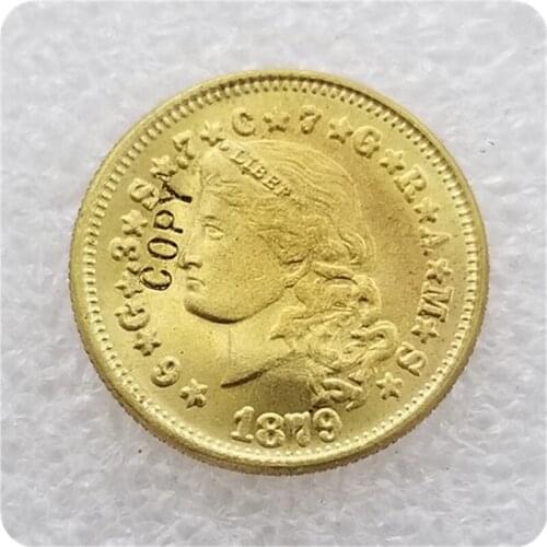 USA 1879 $4 Stella Flowing Hair Gold Coin COPY commemorative coins-replica coins medal coins collectibles