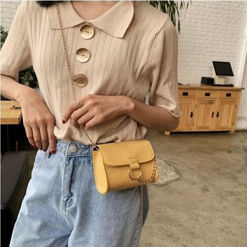 Chain PU Leather Crossbody Bags For Women 2020 Small Shoulder Messenger Bag Fashion Design Female Travel Handbags