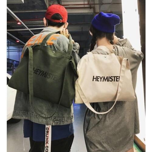 Bags For Women 2021 Shoulder Handbag Letter Messenger Bag Ladies Portable Casual Art Canvas Material Simple Bolsa Feminina