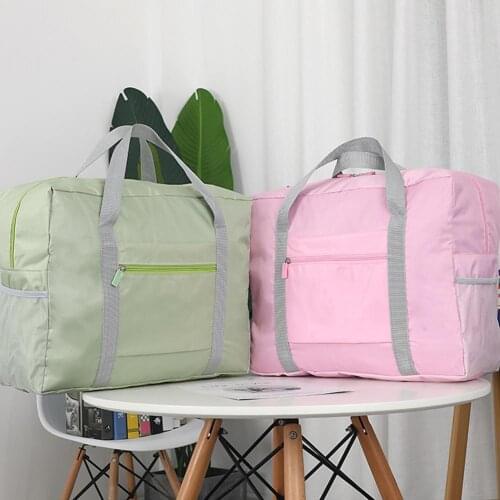 Travel Bag Moisture-proof Polyester Large Capacity Double-layer Bag Waterproof Dual Zippers Folding Storage Pouch for Suitcase