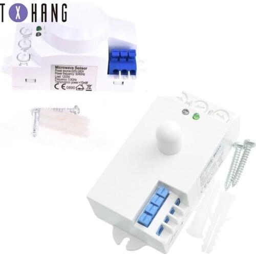 5.8GHz HF System LED Microwave 360 Degree Radar motion Sensor Light Switch Body Motion Detector diy electronics