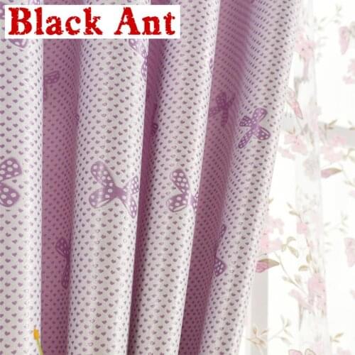 Girls Curtain Room Cute Bow Knot Pattern for Window Bedroom Jacquard Curtain for Living Room Shade Custom Made X107#40