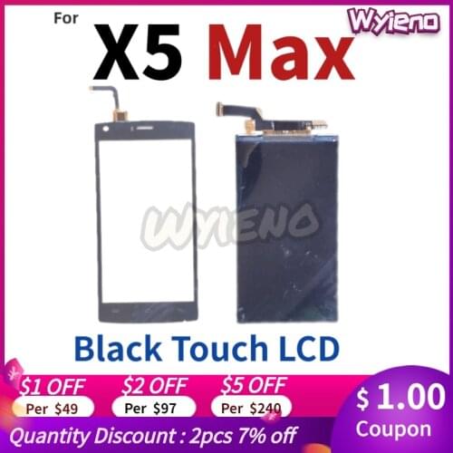 Wyieno X5 Max Sensor Phone Replacement Parts For Doogee X5Max Touch Screen Digitizer Glass Panel LCD Display