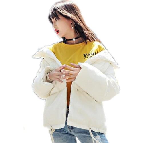 2018 High Quality Autumn Winter Women Short Parkas Female Turn-Down Collar Long Sleeve Down Cotton Jacket Slim Parkas FemaleQ539