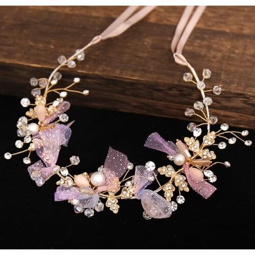 Womens Headband Colorful Crystal Braided Hair Accessories Suitable for Daily Party Weddings LB