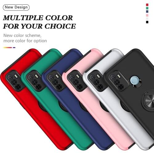 100pcs/Lot Shockproof Rugged Armor Phone Case For OPPO A12 A5S A72 A53 A93 4G Bracket Ring Back Cover